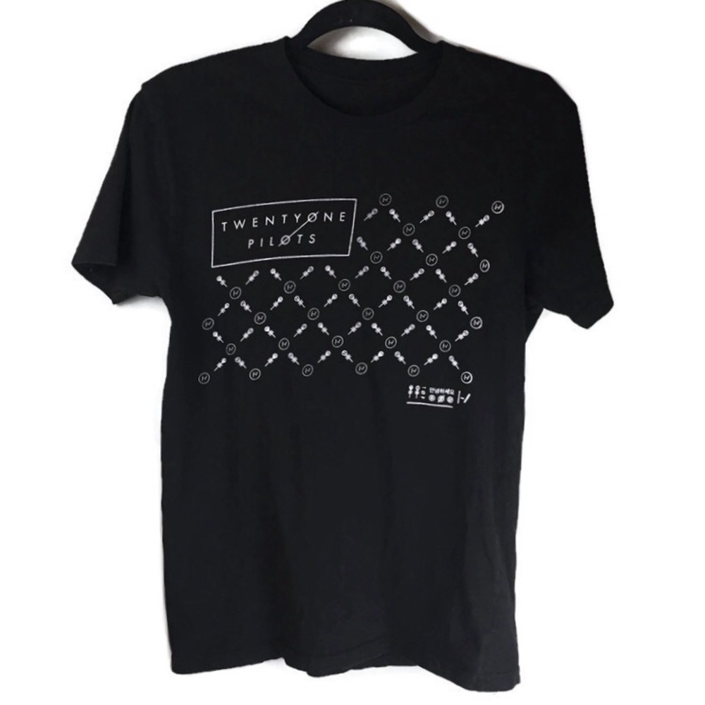 Twentyone Pilots Black Short Sleeve Graphic Tee